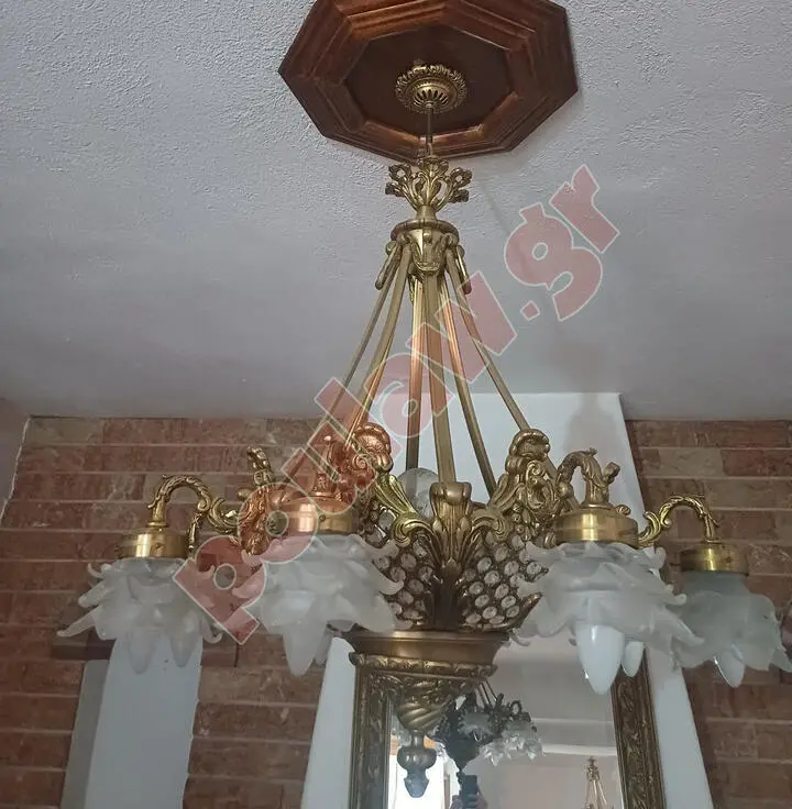 Πολυέλαιος καινούριος με μπρούντζινο σκελετό