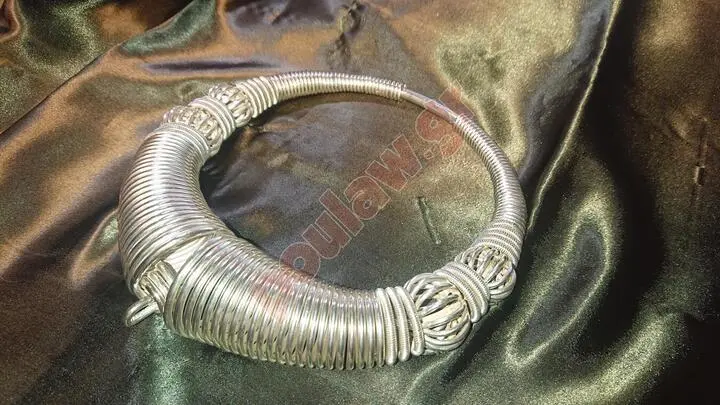 Ινδικό περιλαίμιο από tribal silver, Γκουτζαράτ, περί 1930