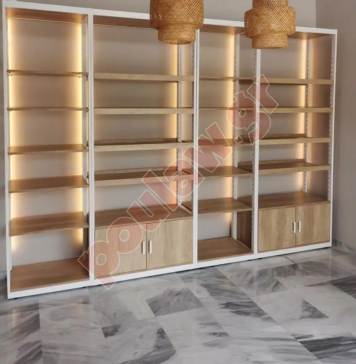 Ραφιέρες σαν καινούργιες, σετ 6 τεμαχίων με κρυφό φωτισμό