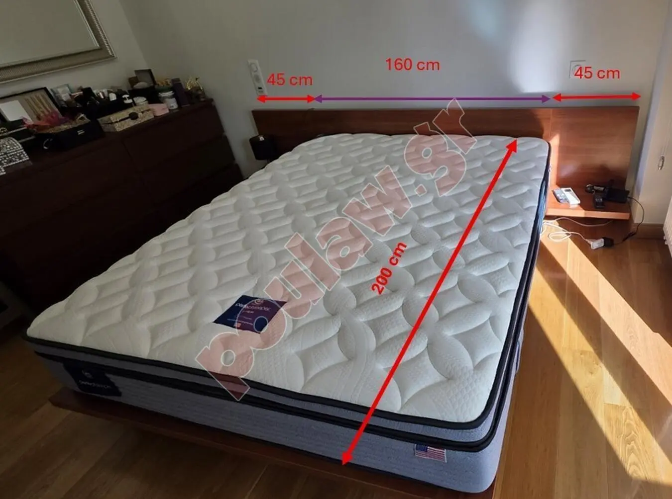 ΣΕΤ κρεβατοκάμαρας Neoset χωρίς στρώμα 160 x 200 cm 