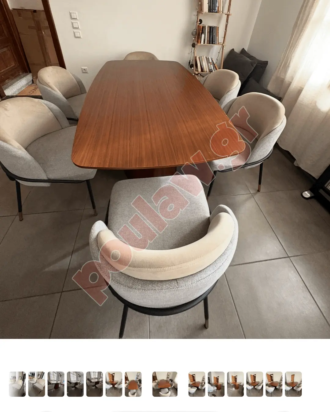 Τραπεζαρία Malone ξύλινο τραπέζι και 6 καρέκλες Aston σαν καινούργια