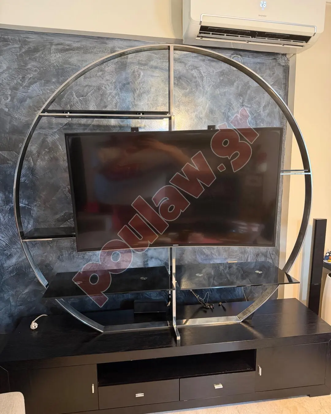 επιπλο τηλεορασης με βαση τηλεορασης και home cinema 