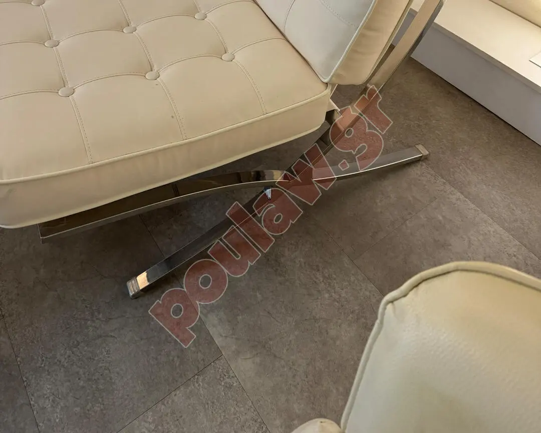 Καναπες τυπου Barcelona Λευκος