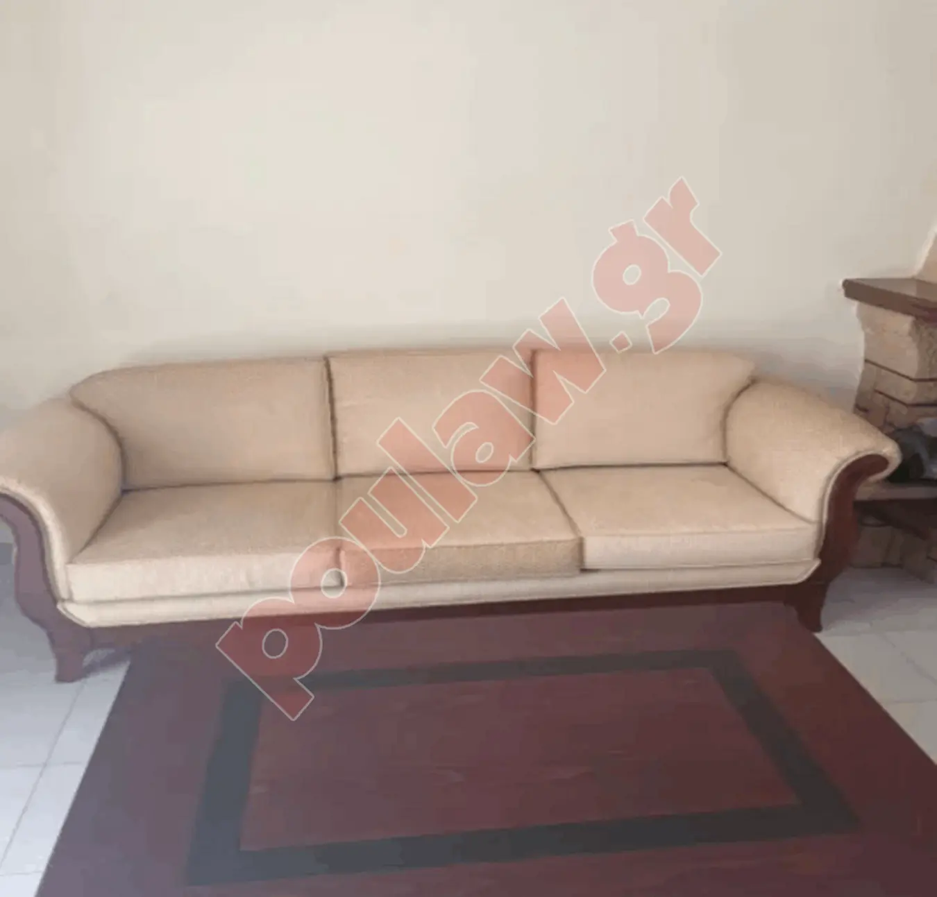 Σετ Νεοκλασικοί Καναπέδες (3θέσιος + 2θέσιος) - Άριστη Κατάσταση, Μασίφ Ξύλο