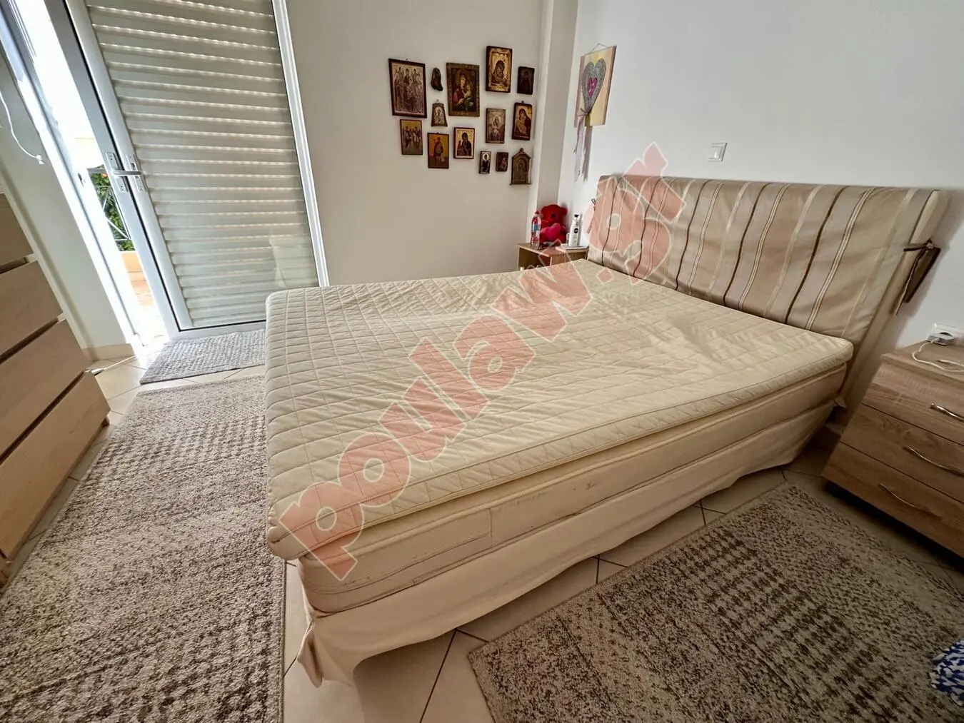 Cocomat κρεβατι 1,69Χ2,00 με στρωμα κ σναστρωμα κ επιπλεον καλυμμα 