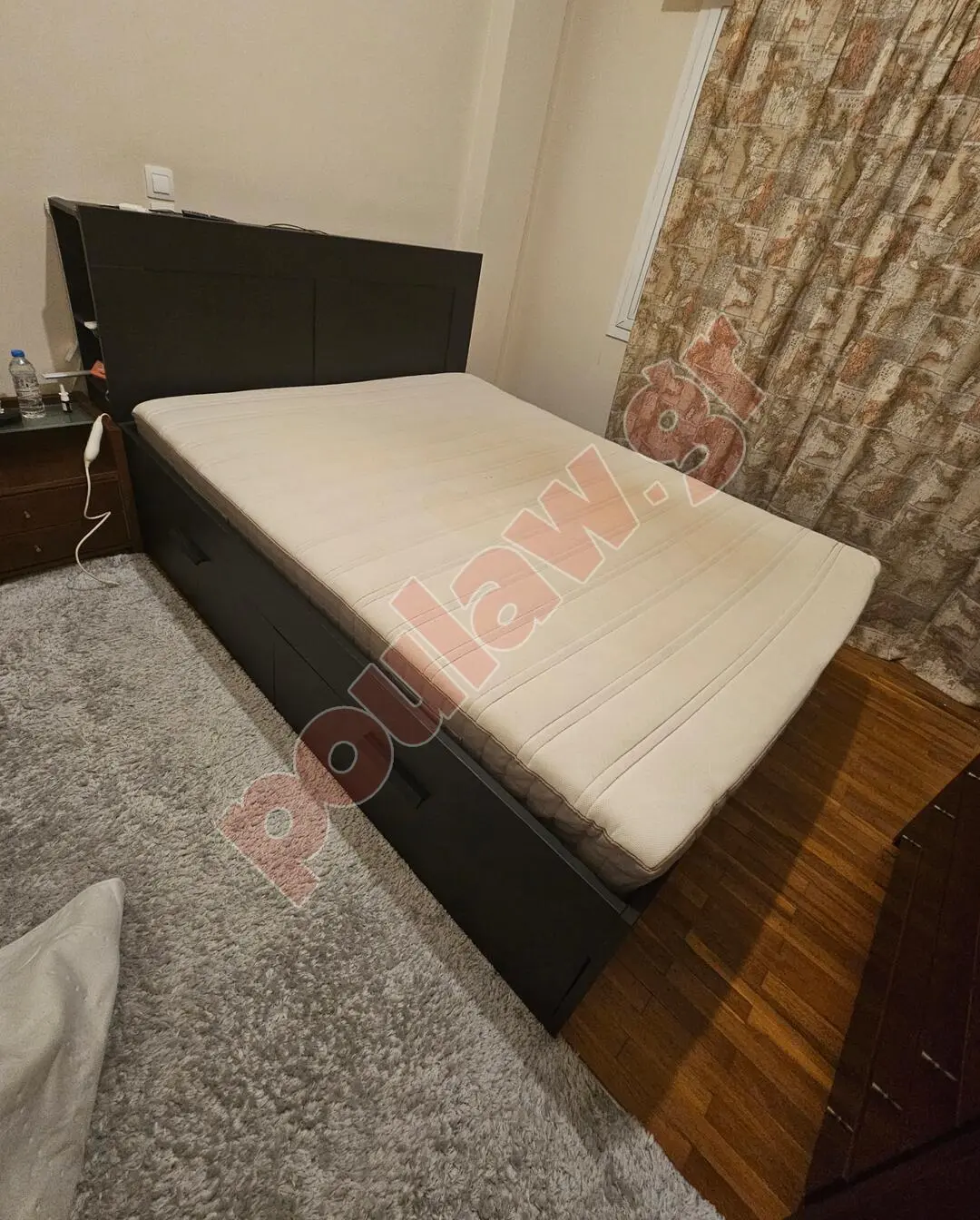 κρεβάτι διπλό με αποθηκευτικό χώρο 